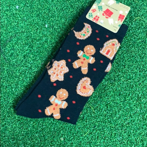 Accessories - Gingerbread Christmas Cookies Holiday Crew Socks